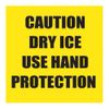 Polar Tech TAL204 Special Handling Label, Caution Dry Ice Use Hand Protection, 2" Length x 2" Width
