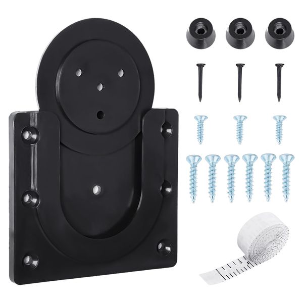 1 Set Of Dart Board Wall Brackets, 1 Piece Measuring Tape, Dart Board Hanging Kit, Dart Board Accessories Bracket, Wall Mount Bracket, Steel Dart Board Bracket (Black)