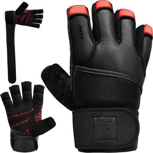 RDX Weight Lifting Gloves, (Red/Black), Large
