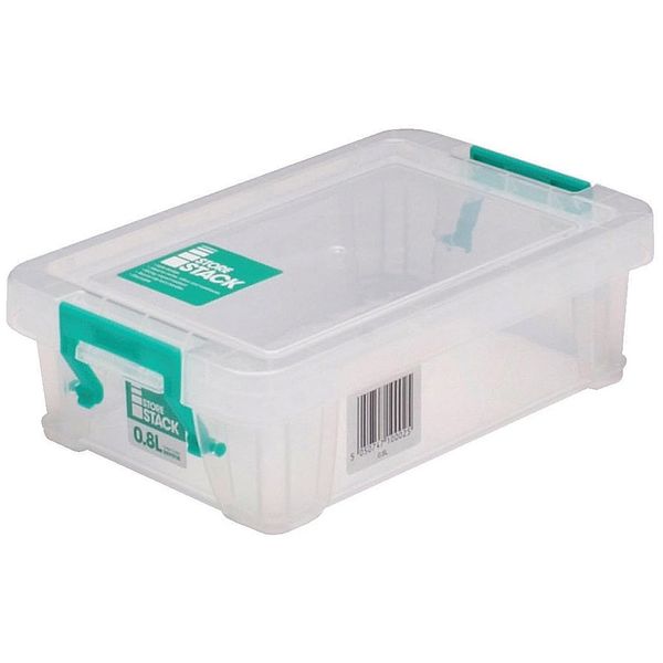 StoreStack 0.8 Litre Storage Box W200xD125xH50mm Clear RB90118