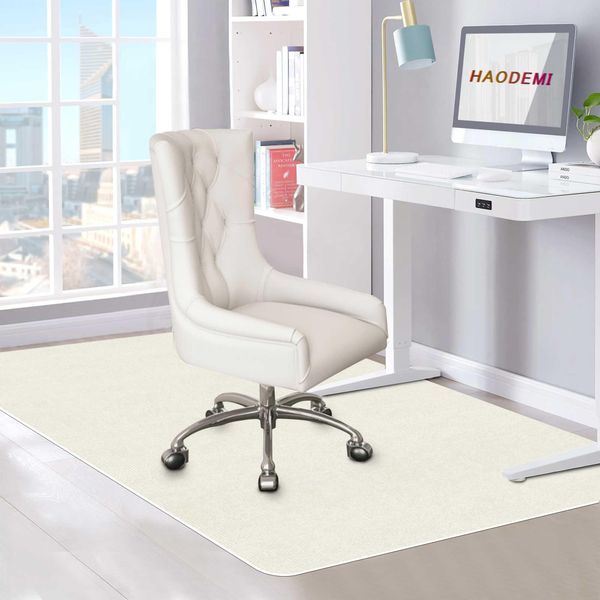 HAODEMI Chair Mat, Floor Protection Mat, 4.7 x 35.4 inches (120 x 90 cm), Anti-Slip, TPR Mat, Thickness 0.2 inches (4 mm), Silent Sound Absorption, Washable Cut, Multi-functional, Tatami Protection,