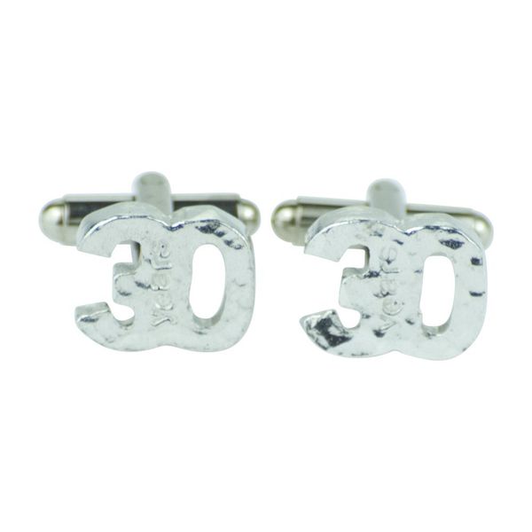 30 Year Cufflinks - 30th Birthday Gift Idea, Made In UK