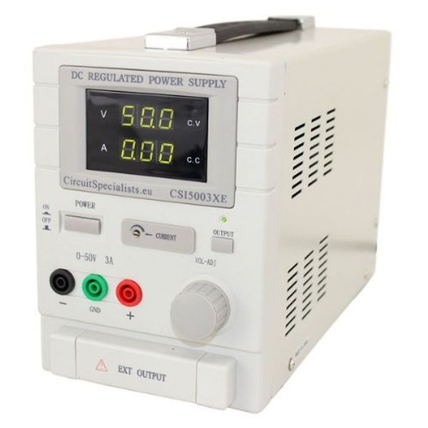 Adjustable Linear DC Bench Power Supply 0-50V 0-3A Variable CSI5003XE
