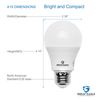 Great Eagle A19 LED Light Bulb, 9W (60W Equivalent), UL Listed, 2700K Warm White, dimmable, Standard Replacement (4 Pack)