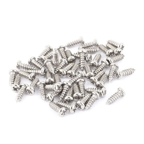 uxcell M2.5 x 8mm Cross Pan Head Stainless Steel Self Tapping Screw Bolts, Pack of 50