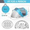 VILLEY 4 Persons Camping Tent Pop Up Tent Waterproof  Automatic Setup Easy Fold