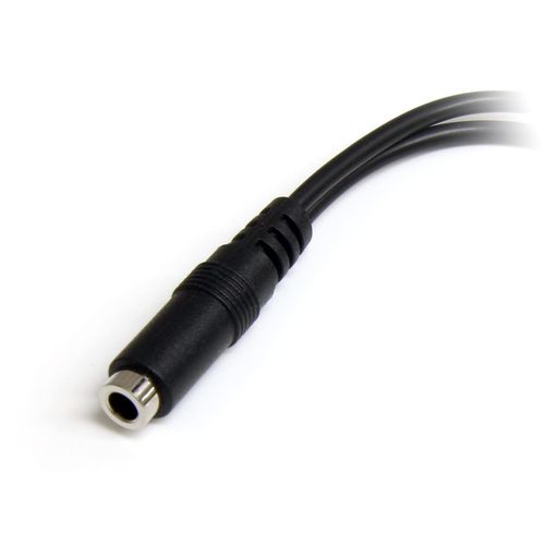 StarTech.com 3.5mm 4 Position to 2x 3 Position 3.5mm Headset Splitter Adapter - F/M - 3.5mm headset Adapter Cable (MUYHSFMM), Black
