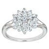 Sterling Silver 1.00ct Sparkling Cluster Ring - size H to W (Q)