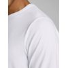 Herren Jack & Jones Basic Longsleeve Dünner Rundhals Pullover JJEBASIC Langarm Jersey Shirt, Farben:Weiß, Größe Pullover:XS