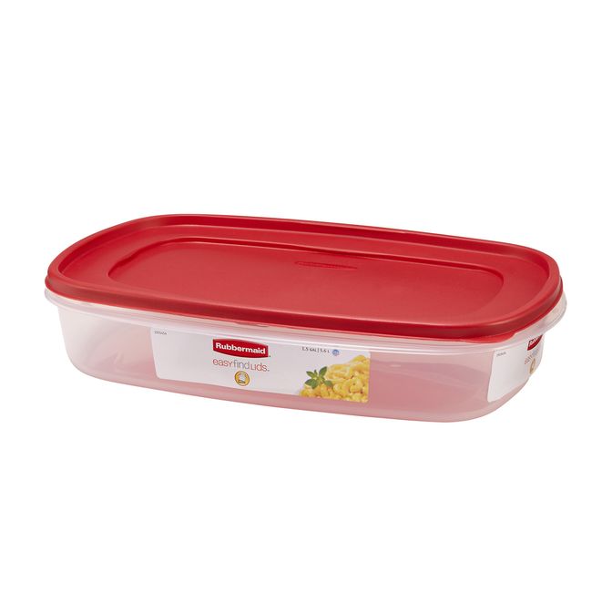 Rubbermaid Easy Find Lids Glass Food Storage Container, 1.5 Cup, Plastic  Containers