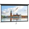 100'' 16:9 HD Projection Screen Manual Pull Down Projector Movie Screen Black