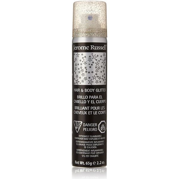 Jerome Russell Hair & Body Glitter Spray, Silver 2.2 oz (Pack of 2)