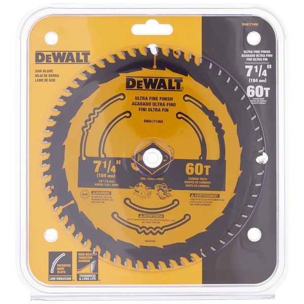 DEWALT Circular Saw Blade, 7 1/4 Inch, 60 Tooth, Wood Cutting (DWA171460)