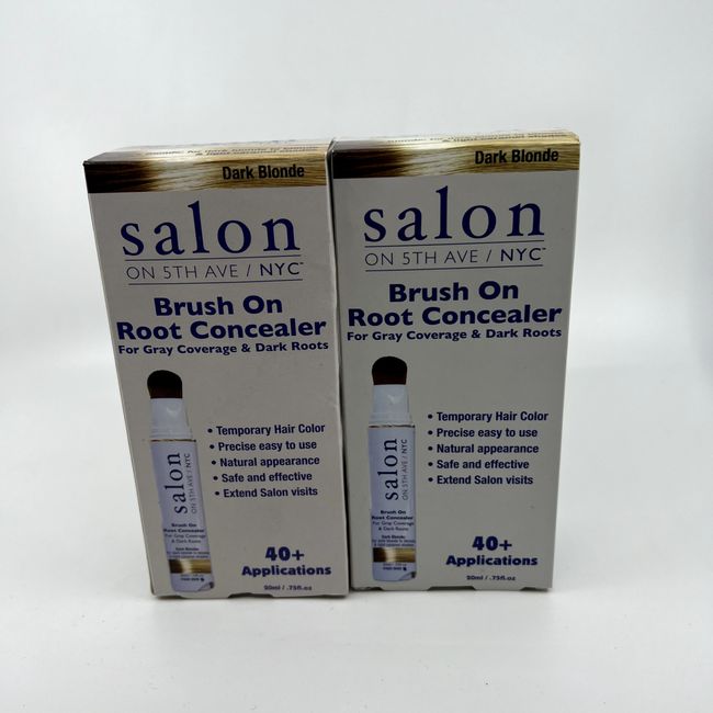 Lot of 2 Salon On 5th Ave Brush On Root Concealer Gray Coverage Dark Blond