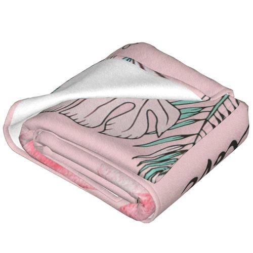 Flamingos Cute Pink Flamingos Decor Throw Blanket - Super Warm Soft Plush Lightweight Fleece Flannel Blanket for Kids, Women - 50"X40"