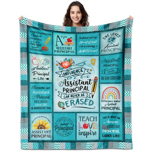 ACGMVCO Assistant Principal Gifts, Assistant Principal Blanket 60" x 50", Assistant Principal's Appreciation Gifts, Assistant Principals Gifts for Women, Assistant Principals Week Gifts
