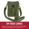 Rothco Heavyweight Canvas Travel Portfolio Bag – Crossbody Shoulder Bag – Heavy-Duty Cotton Canvas - Black