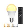 A19 LED Light Bulbs with Remote Control, 9W LED Bulbs 60W Equivalent, 3000K-6000K Stepless Dimmable, E26 Base, Remote Control Light Bulbs with Timing, Memory Function, for Home Decor, 1Bulb & 1Remote