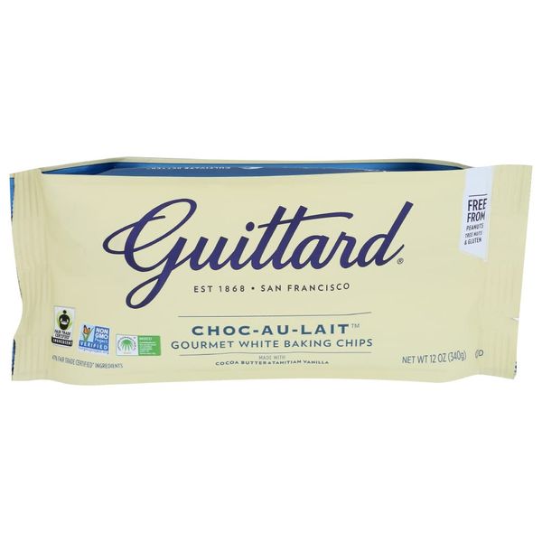 Guittard Baking Au Lait Chip, Vanilla, White chocolate, 12 Oz