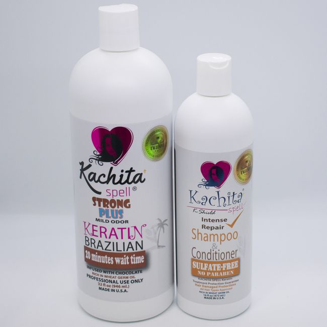 Brazilian Keratin Treatment Kachita Spell Chocolate 32floz+ Shampoo Conditioner