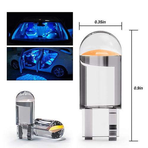 30-Pack 194 LED Light Bulbs 6000K White, 168 2825 W5W T10 Wedge COB LED Replacement Bulbs, Dome Map Door Courtesy License Plate Lights, 0.36W 12V Error Free Interior Bulbs for Cars (White)