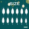 VIVID TELLA 72 Pieces Handmade Nail Tip False Nail Art Long Popular 3D Nail Christmas False Nail Japanese Style Illusion Nail Art