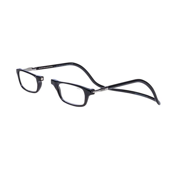 Clic Magnetic Reading Glasses, Computer Readers, Replaceable Lens, Adjustable Temples, Original, (S-M, Black, 2.50 Magnification)