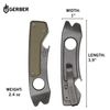 GERBER 1064440 Chonk Micarta, Graphite