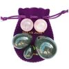 3-pcs Nephrite Jade Eggs Set, and 2-pcs Rose Quartz Ben Wa Balls Bundle