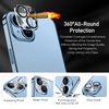 ivoler 4 Pack Camera Lens Protector Compatible With iPhone 15/15 Plus, for iPhone 14/14 Plus Screen Protector Tempered Glass, Case Friendly [New Version], Anti-Scratch, Easy Installation