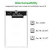 ChenYang USB C to 2.5" SATA SSD HDD Tool Free Clear External Hard Disk Enclosure