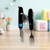 AriesMu outdoor/camping 6-in-1 multi-function flatware silverware set, include knife, fork, spoon, corkscrew, bottle opener and fruit fork