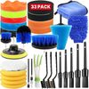 33x All Purpose Cleaning Kit Electric Drill Brush Attachment Set Power Scrubber