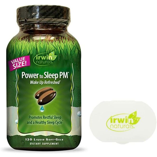 Irwin Naturals Power to Sleep PM Promotes Restful Sleep Cycle 120 Liquid Softgel