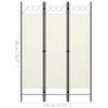 CHARMMA 3-Panel Room Divider Cream White 47.2"x70.9"