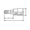 Ko-ken 4025.100-55IP 1/2 Sq. Dr. Bit Socket TORXplus® 55IP Length 100mm