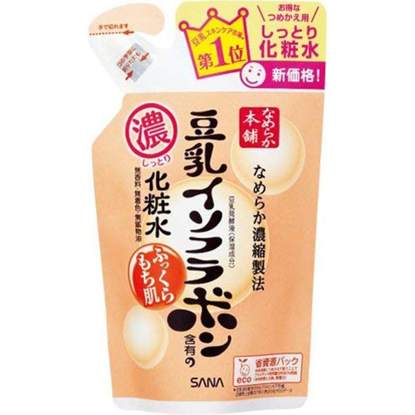 Sana Nameraka Honpo Soy Milk Isoflavone Skin Lotion NA - 180ml - Moist - Refill (Green Tea Set)