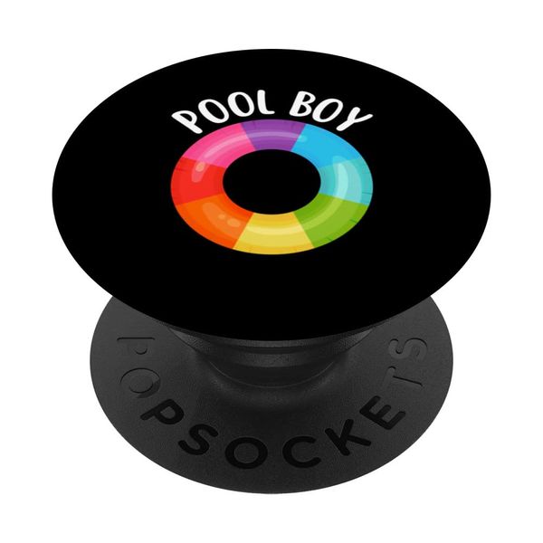 Pool Boy Rainbow Life Float Ring Buoy Gay Pride Pool Party PopSockets Swappable PopGrip