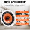 4PCs 8 in Ceiling Speakers 100W Flush Mount Ceiling & in-Wall Speakers