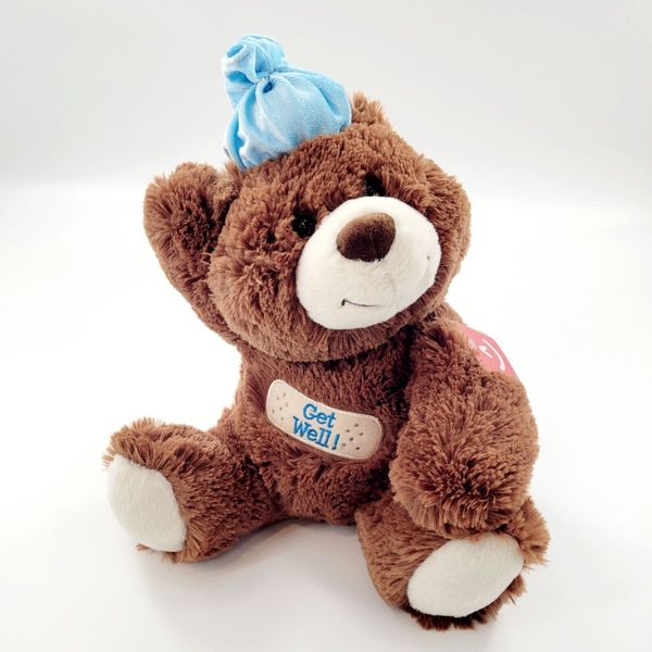 Aurora Get Well Bear Brown Teddy Bear Plush with Ice Pack and Bandaid NEW 2021