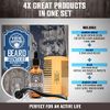 Beard Growth Kit for Men, Beard Growing Kit & Mustache Growth Kit, Beard Roller Kit - Includes Beard Growth Oil Balm, Derma Roller Accessory, Beard Growth Serum & Wooden Double Sided Comb