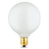 10 Pack Mini Decorative Globe Bulbs 120V 15W G16.5 Candelabra E12 Base White