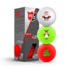 Wilson Staff DX2 Soft/Optix 2018 Xmas Golfballs, 3er Pack