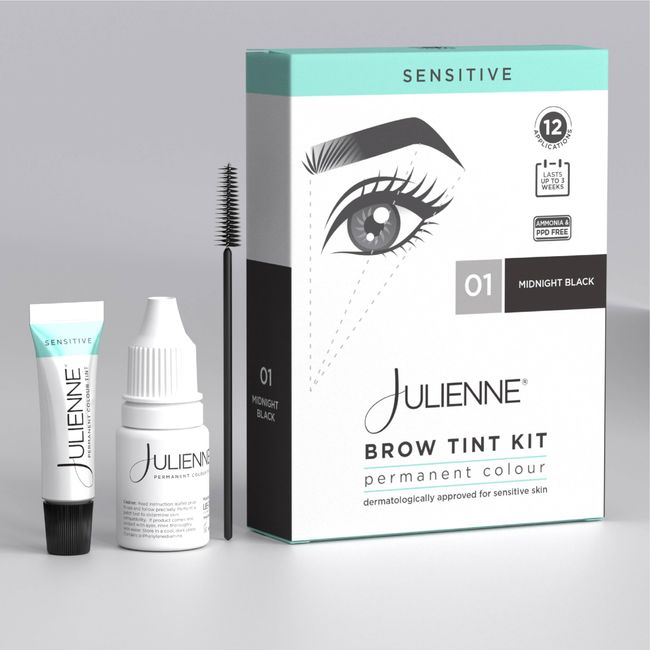 Julienne Brow Tint Kit Sensitive - Midnight Black