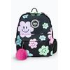 hype Unisex Black Happy Flowers Badge Backpack