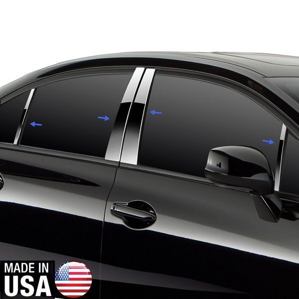 TYGER For 16-18 Lexus RX W/Triangle/Diagonal Piece Chrome Pillar Post Trim 8PC