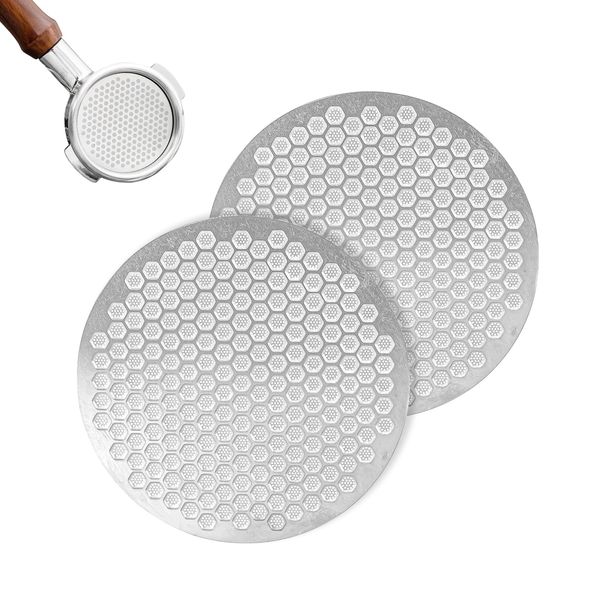 Espresso Pack Screen 51mm Coffee Filter Set of 2 Reusable Screen Porta Filter Screen 0.7mm Thickness - 316 Stainless Steel