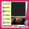 Fire Pit Mat-Rectangle Fireplace Mat Pad Protector for Wood Burning Fireproof