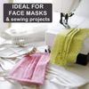Black Elastic 6mm Cord String Flat Stretch Braided Sewing Elasticated Mask Band Strap String (2 Metres)