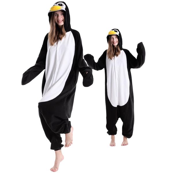 Adult Penguin Pajamas One Piece Halloween Christmas Cosplay penguin Costume Animal Homewear Sleepwear For Women Men